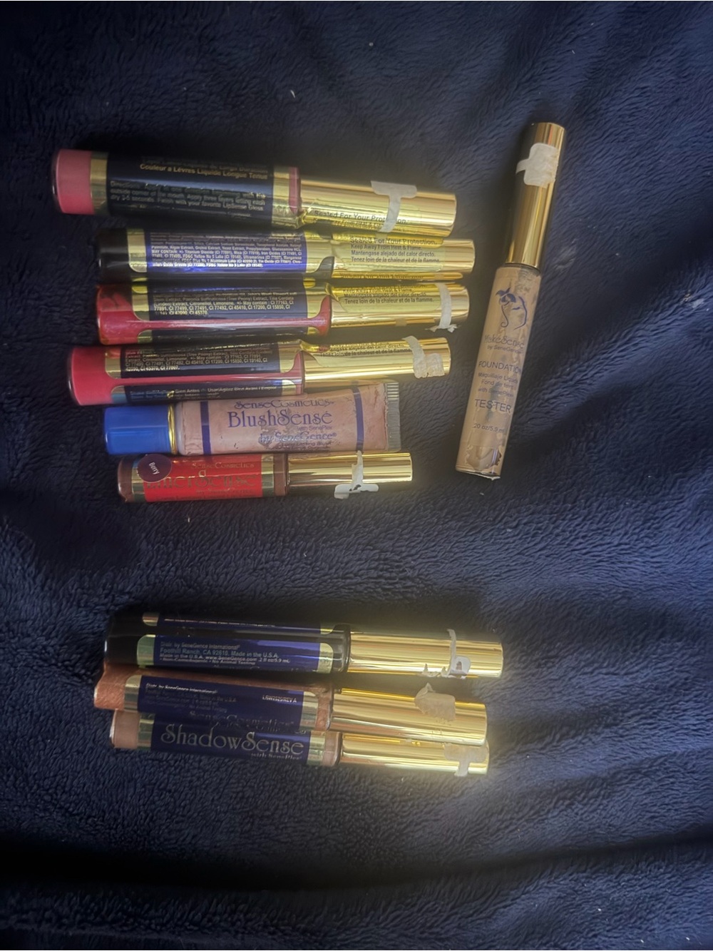 LipSense Multi-Pack Lip Gloss & Balm Set in Pink, Red, Blue, Purple, Gold
